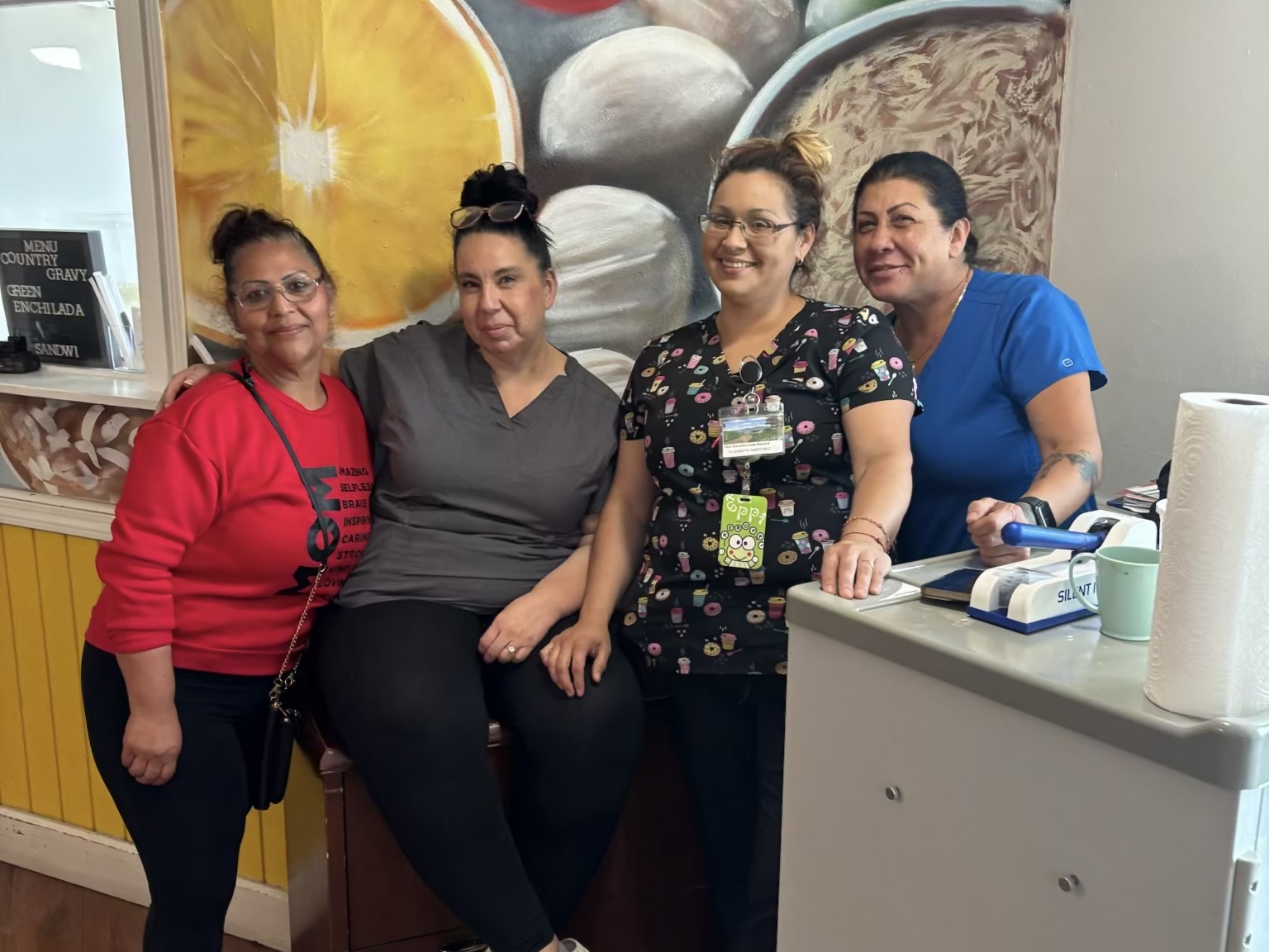 Our caring memory care staff and resident sharing a moment